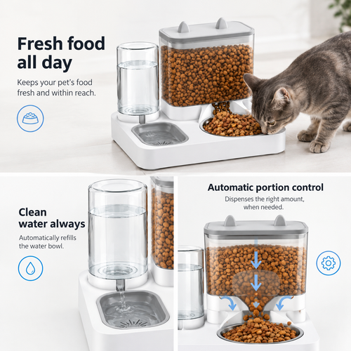 Pet Feeder & Water Dispenser