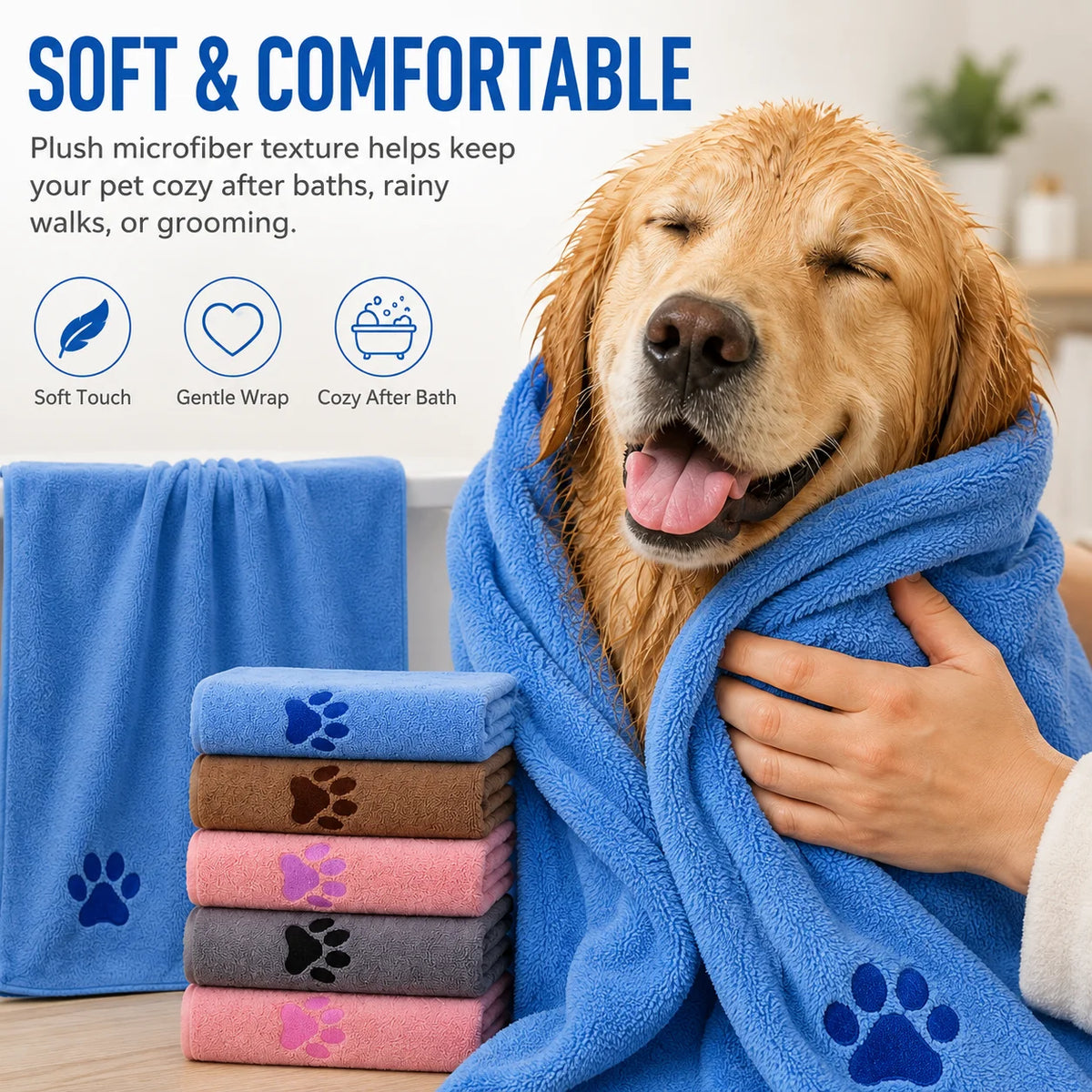 Absorbent Dog Bath Towel