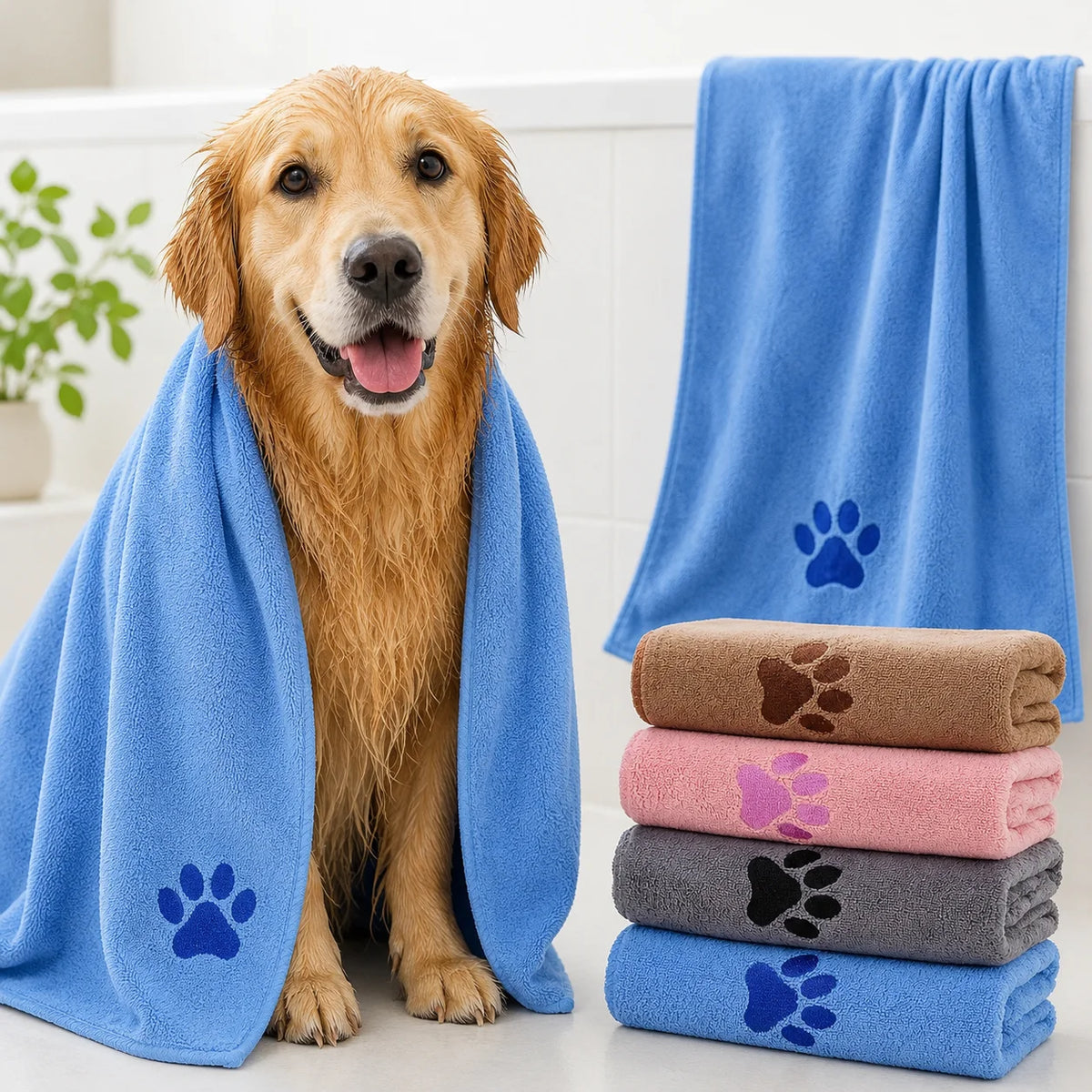 Absorbent Dog Bath Towel