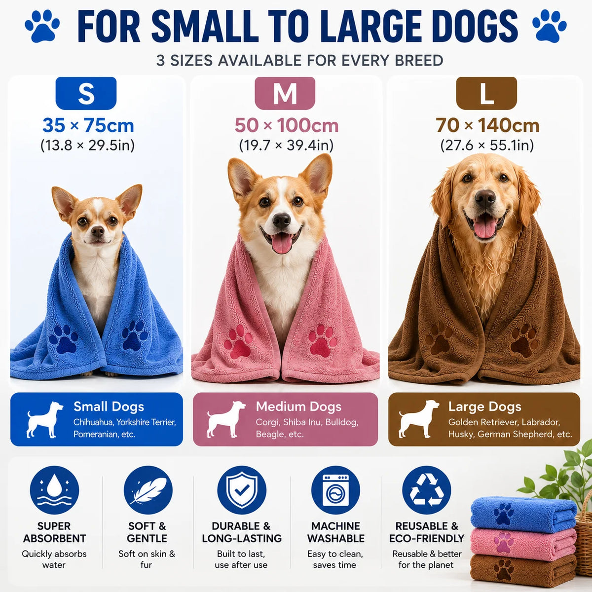 Absorbent Dog Bath Towel